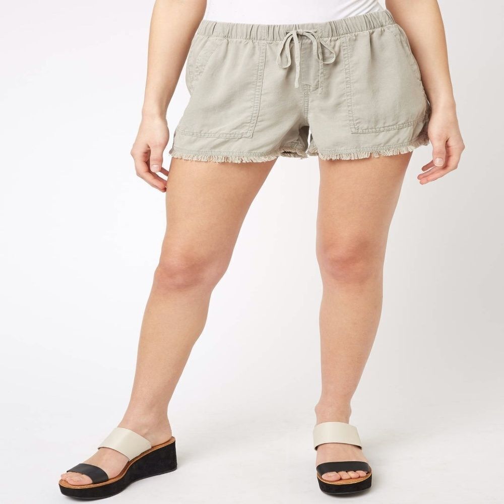 Anthro Cloth & Stone Khaki‎ Drawstring Shorts Sz S